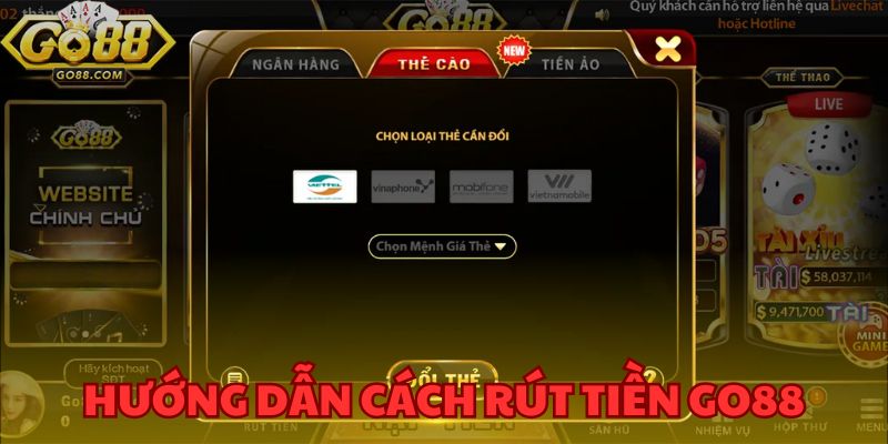 Hướng dẫn cách rút tiền GO88 nhanh chóng theo 5 bước