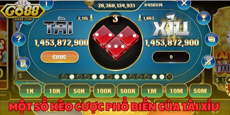 Kèo cược tài xỉu GO88 phổ biến để hội viên dễ cơ hội chiến thắng