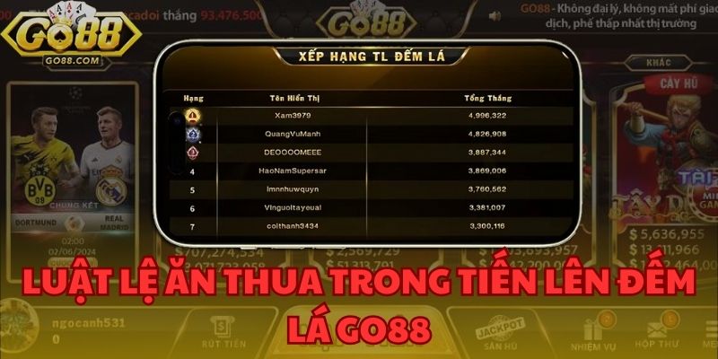 Tiến lên đếm lá GO88 - Cách tính thắng thua đơn giản